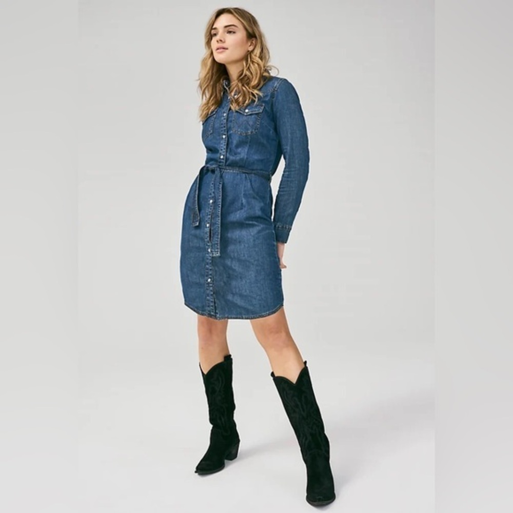 Eddie Bauer Vintage Denim Shirt Dress